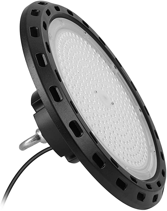 Q QINGCHEN Warm White 3000K 2700K LED High Bay Light 200W,ETL Certified Full Spectrum UFO High Bay LED Shop Light for Factory Work Shop Plant Growth