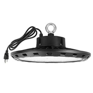 Q QINGCHEN Warm White 3000K 2700K LED High Bay Light 200W,ETL Certified Full Spectrum UFO High Bay LED Shop Light for Factory Work Shop Plant Growth