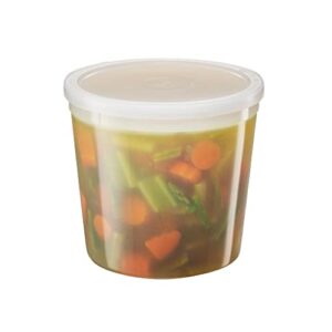 Nicole Fantini Deli Containers with Lids 86oz. Leakproof 20 Sets BPA-Free Plastic Food Storage Cups Clear Airtight Takeout Container Heavy-Duty, Microwaveable Freezer Safe Disposable/Reusable