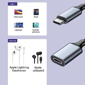 USB C to Lightning Audio Adapter Cable USB Type C Male to Lightning HiFi Audio Female Headphones Converter Fit with iPad Pro, iPad Air, MacBook, Galaxy S23 S22, Pixel 7 6 Pro (Not Support Charging)