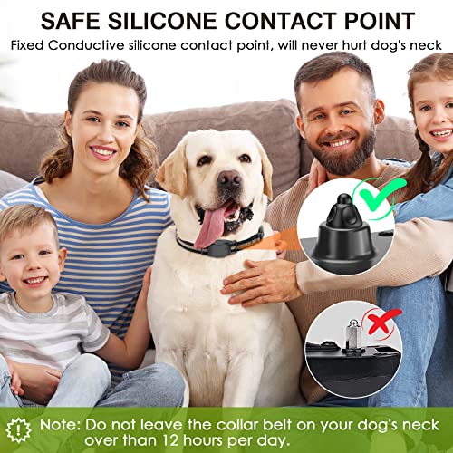 HUWEBO Dog Training Collar - Waterproof Shock Collars for Dog with Remote, 4 Training Modes, 2 Shock Modes, Beep, and Vibration, Rechargeable Electric Dog Shock Collar for Medium Large Dogs