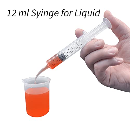 Wisdom Teeth Syringe, 5 Pack Irrigation Dental Syringes with Measure Scale & Curved Tip for Dental Care Liquid Oral Tonsil Stone