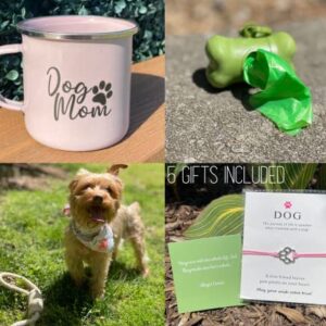 Dog Mom Gifts for Women - Adorable Gift Box for Dog Lovers Congratulate a Dog Mom Gift Basket - 6 Gifts Included - Dog Birthday Present - Puppy Gifts for New Dog Owner