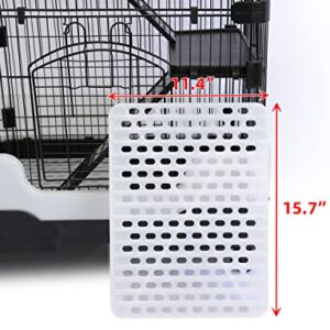 3 Levels Chinchilla Ferret Hamster Pet Crate with Caster Tray and Urine Guard (Black)