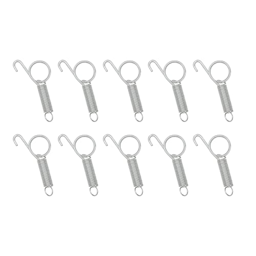 10 Pack Rabbit Cages Door Metal Finger Spring Latch Hook Multi-Functional Pet Cages Door Spring Latch for Fixing Small Animal, Rabbit, Dog, Cat, Parrot, Guinea Pig,Squirrel, Pet Cage Door