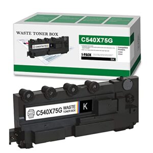 smart c540x75g compatible (1 pack, black) high yield waste toner box replacement for lexmark c544 and x544 series printer