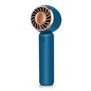 kapogo portable personal fans, handheld fan, battery operated mini electric cooling fan, 3 speed adjustable strong wind, hidden blades, lightweight makeup fan for home office travel outdoor (blue)