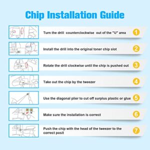 Q-image【No Chip 414A Toner Cartridge Replacement for HP 414A 414X W2020X HP Color Pro MFP M479fdw M479fdn M454dw M454dn M454 M479 Printer Toner High Yield (B/C/Y/M)