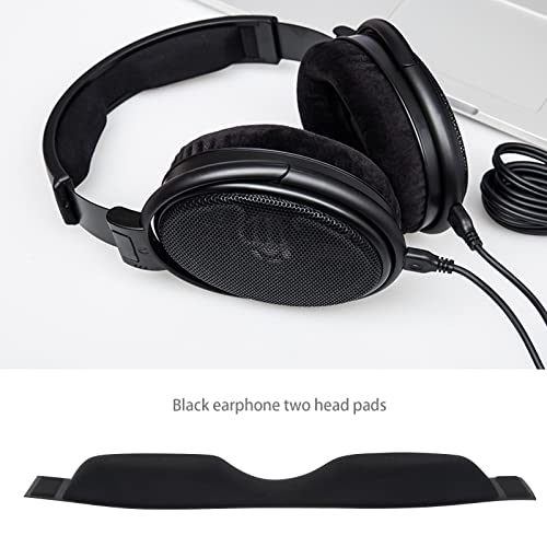 Headband Pad in Sponge Head Pad Replacement Cushions Pad Headband Cover with 2 Section Sponge in Black Compatible with Sennheiser HD650 HD660S Earphones