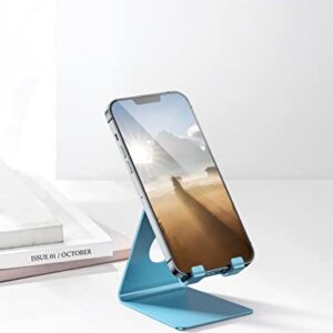 Lamicall Cell Phone Stand, Desk Phone Holder Cradle, Compatible for Phone 13 12 Mini 11 Pro Xs Max XR X 8 7 6 Plus SE, Smartphones Dock, Office Desktop Accessories - Blue