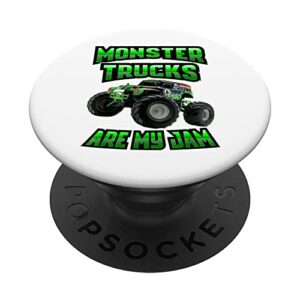 vintage monster truck are my jam, truck boys birthday popsockets swappable popgrip