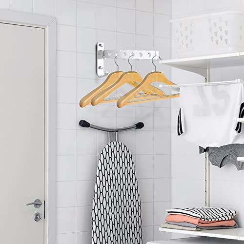Clothes Drying Rack Folding Indoor Hanger for Laundry Washroom,Clothing Dryer Rack Outdoor,Foldable Wall Mount Collapsible Design,Wall Mounted Clothes Rack Like Retractable Hidden Saving Space Closet