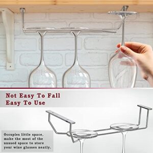 Wine Glass Rack, 【4 Pack】10.6" Stemware Rack Under Cabinet Single Rail for Bar Kitchen