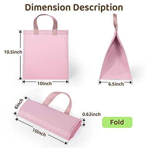 Deegotech Lunch Bag Women, 2Pack Large Insulated Lunch Box, Reusable Cooler Bags for Adult Men, Leakproof Lunch Tote Bags for Work Office Camping Picnic [Pink+Black]