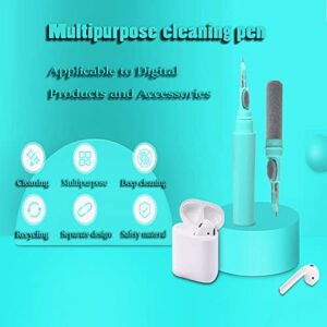 Earbuds Cleaning Pen,Multifunctional Airpods Cleaner,3-in-1 Earpods Cleaning Kit with Soft Brush Apply to Airpod, Earbud and Bluetooth Earphone Charging Case Cleaning Tools (Green)