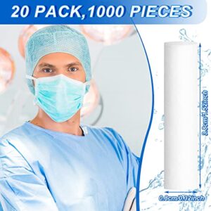 1000 Counts Dental Gauze Rolls, Cottons Pads for Dentists, Good Absorbent Nose Plugs Flexible Dental Cotton Rolls Swabs Rolled Cotton Ball for Kids, Adults Nosebleed, Mouth Gauze Accessories, 1.5 Inch