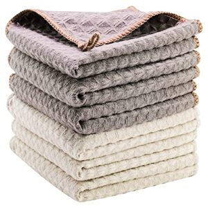 vmvn kitchen towels dish towels,dish cloths for washing dishes,kitchen towels and dishcloths sets,ultra soft absorbent cleaning rags 12”x12”,tea towels and bar towels