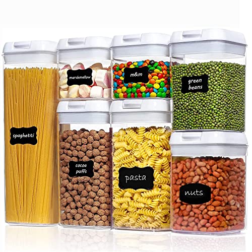 7 Pack Airtight Food Storage Containers , BPA Free Plastic Storage Containers with Easy Lock Lids Food Container Sets