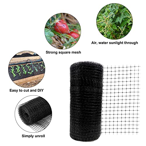 KLEWEE Bird Netting, 7.5 x 100 FT Heavy Duty Garden Netting for Protect Fruit Trees, Plants and Vegetables Against Birds, Deer, Squirrels and Other Animals