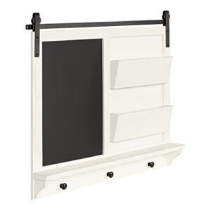 kate and laurel cates magnetic wall organizer with pockets, 30x28, white