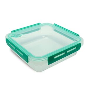 biosmart sandwich container: reusable, bpa free plastic food storage with snap-off, leak-proof lid: 2 pack