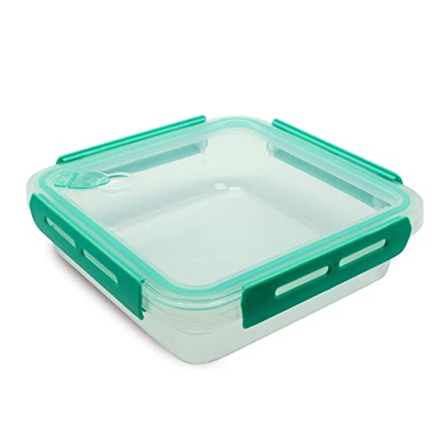 Biosmart Sandwich Container: Reusable, BPA Free Plastic Food Storage with Snap-Off, Leak-Proof Lid: 2 Pack