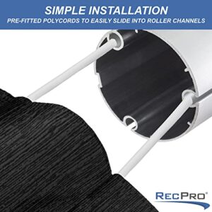 RecPro RV Awning Fabric Replacement | Universal Fit | 8-22ft Sizes | Heat Sealed Vinyl (15' - Actual Width 14' 1", Charcoal Fade)
