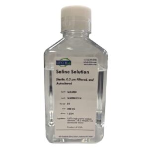 0.9% normal saline solution - 0.22um filtered and sterile - 500 ml