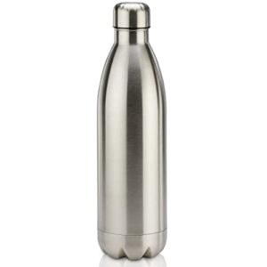 PARNOO Hot & Cold Stainless Thermos Bottle 30 oz, Triple Wall Vacuum Insulated Stainless Steel, 13 inchx4 inch