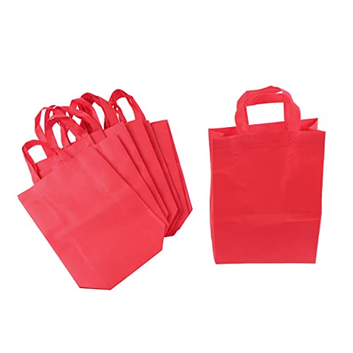 Lot45 Bulk Reusable Bags with Handles - 12pk Cloth Gift Bags 13.6 x 9.8in Reusable Grocery Bags Foldable Tote Bag Set