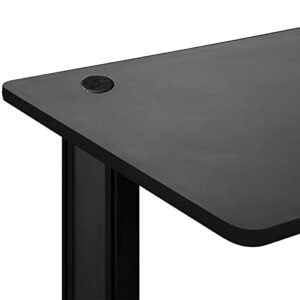 BenchPro Computer Desk, Gaming Desk 25" x 58" Student PC Desk Office Desk Extra Large Modern Ergonomic Gaming Style Table Workstation - Black Frame - Black Top