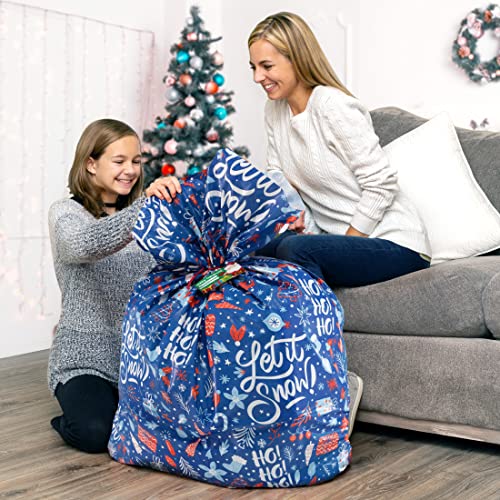 Large Christmas Gift Bags - Set of 4 Xmas Presents 36”x44” Jumbo Extra Large Christmas Gift Bags Wrapping - Giant Gift Bags for Huge Gifts - Big Gift Sack Set