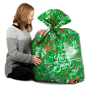 Large Christmas Gift Bags - Set of 4 Xmas Presents 36”x44” Jumbo Extra Large Christmas Gift Bags Wrapping - Giant Gift Bags for Huge Gifts - Big Gift Sack Set