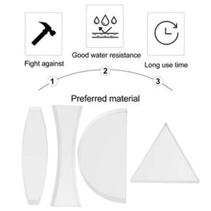 Mipcase 4pcs Optical Glass Convex Concave Lens Set Optical Glass Light Spectrum Prism Basic Physics Teaching Lens for Classroom Laboratory Supplies