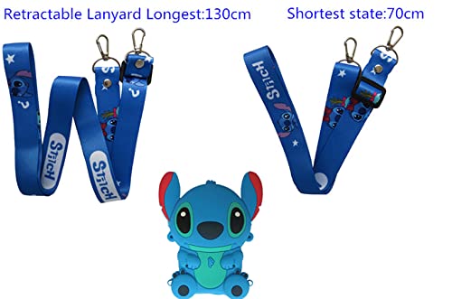 BASRKY Alien Dog Case for Samsung Galaxy A03S Cartoon Funny Kawaii Cute Silicone Fun Cover Stylish Unique Design Purse Wallet with Lanyard Stand Case for Girls Boys Kids