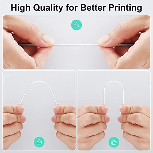 WEEFUN PLA 3D Printer Filament, 1.75mm Filament 3D Printing Materials, Dimensional Accuracy +/- 0.02mm, White PLA Filament for 3D Printer, 1KG Spool