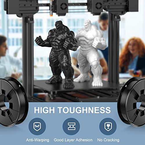 WEEFUN PLA 3D Printer Filament, 1.75mm Filament 3D Printing Materials, Dimensional Accuracy +/- 0.02mm, White PLA Filament for 3D Printer, 1KG Spool