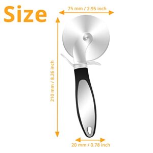 DEFUTAY Pizza Cutter Wheel with Non Slip Handle,8.3 Inch Super Sharp Pizza Slicer for Pizza, Waffles, Pies and Dough Cookies (Black)