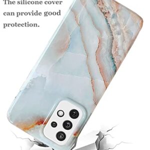 J.west Galaxy A53 5G Case 6.5-inch, Grey Marble Print Pattern Design Cute Graphics Stone Slim Protective Sturdy Women Girls Soft Silicone Phone Cases Cover for Samsung Galaxy A53 5G 2022