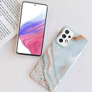 J.west Galaxy A53 5G Case 6.5-inch, Grey Marble Print Pattern Design Cute Graphics Stone Slim Protective Sturdy Women Girls Soft Silicone Phone Cases Cover for Samsung Galaxy A53 5G 2022