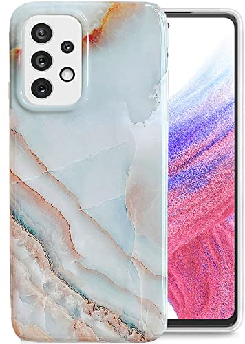 J.west Galaxy A53 5G Case 6.5-inch, Grey Marble Print Pattern Design Cute Graphics Stone Slim Protective Sturdy Women Girls Soft Silicone Phone Cases Cover for Samsung Galaxy A53 5G 2022