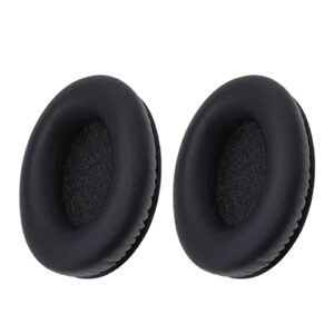 1 pair ear pads compatible with jvc ha-s600 headsets protein leather foam replacement comfort replacement ear cushions black