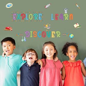 TOARTI Learn Discover Explore,Science Wall Sticker for Classroom,School Science Education,Science Laboratory Wall Decals,Classroom School Supplies