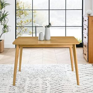 MUSEHOMEINC 47 Inch Kitchen & Dinning Room Tables for Small Space, Mid Century Modern Wooden Rectangular Dining Table for 4-6,Kitchen Table,Living Room Table,Home Office Table,Easy Assembly,Natural