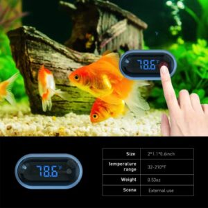 Cosetten Digital Aquarium Thermometer, Fish Tank Thermometer with High Precision Sensor Accurate to ±0.18°F for Fish Axolotl Turtle Tank Temperature Measurement Fahrenheit (Wireless)