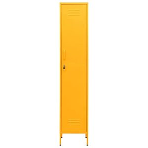 vidaXL Metal Storage Cabinet, Storage Locker with Adjustable Shelves, Locker Organizer for School Office, Locker Cabinet, Modern Style, Black Steel