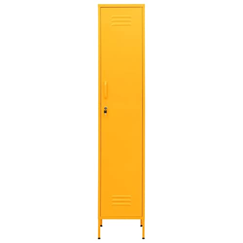 vidaXL Metal Storage Cabinet, Storage Locker with Adjustable Shelves, Locker Organizer for School Office, Locker Cabinet, Modern Style, Black Steel