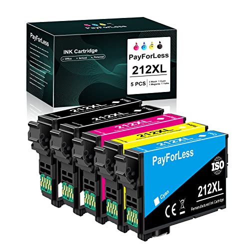 PayForLess 212XL for 212XL T212XL 212 XL for Expression Home XP-4100 Epson XP-4105 Workforce WF-2830 WF-2850 Printer