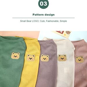 Cat Clothes, KISOLD Pet Cat Clothes Chic Bear Casual T-Shirt Apparel for Cat Kitten Puppy for Spring and Summer, Green, M