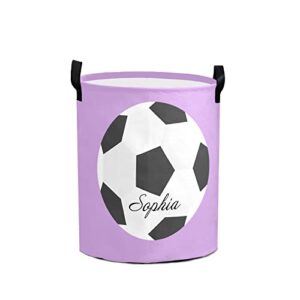 sport soccer large storage basket personalized laundry hamper with name bathroom home decor collapsible round storage bin boxes clothing for gift